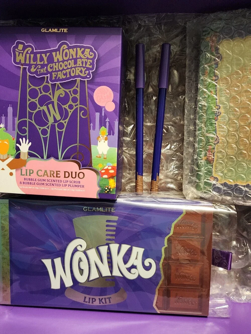 Glamlite X Willie Wonka & The Chocolate Factory PR Box FULL Collection. Rare!